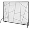 Iron Mesh Fireplace Screen 35.6 in Ember Guard Hearth Screen Black